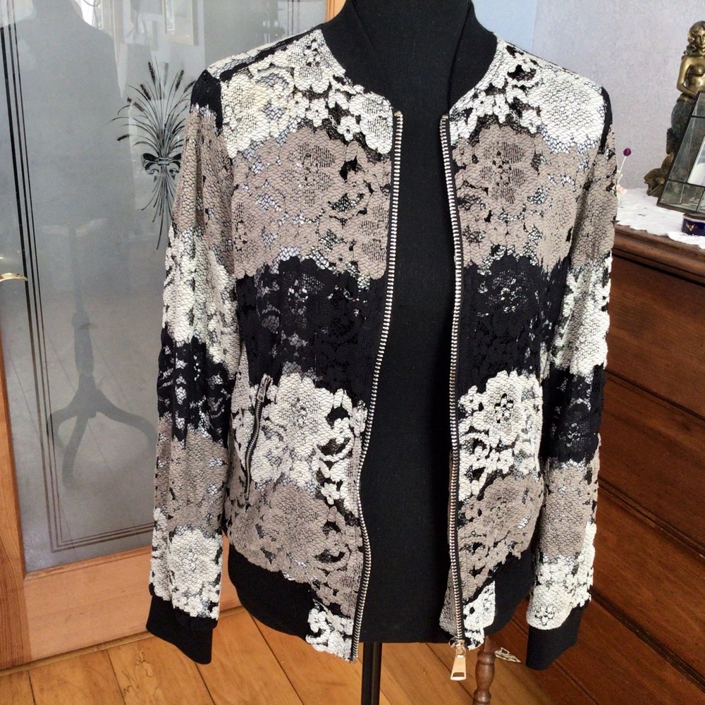 NWOT!! Lacy Bomber Jacket